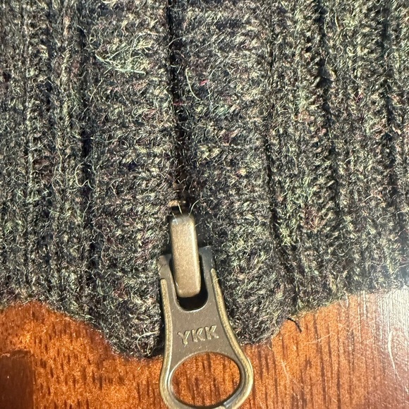 Pendleton 100% Shetland Wool Full zip washable Laine Lavable Green mens’s XL - Picture 7 of 11